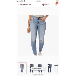 Silver jeans suki skinny size 27 light wash raw hem distressed